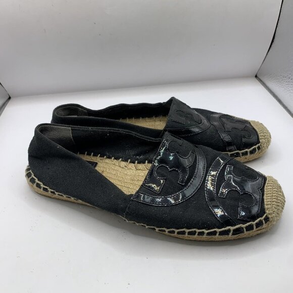 Tory Burch Women's Poppy Espadrille Flats black size 6 - Picture 4 of 9
